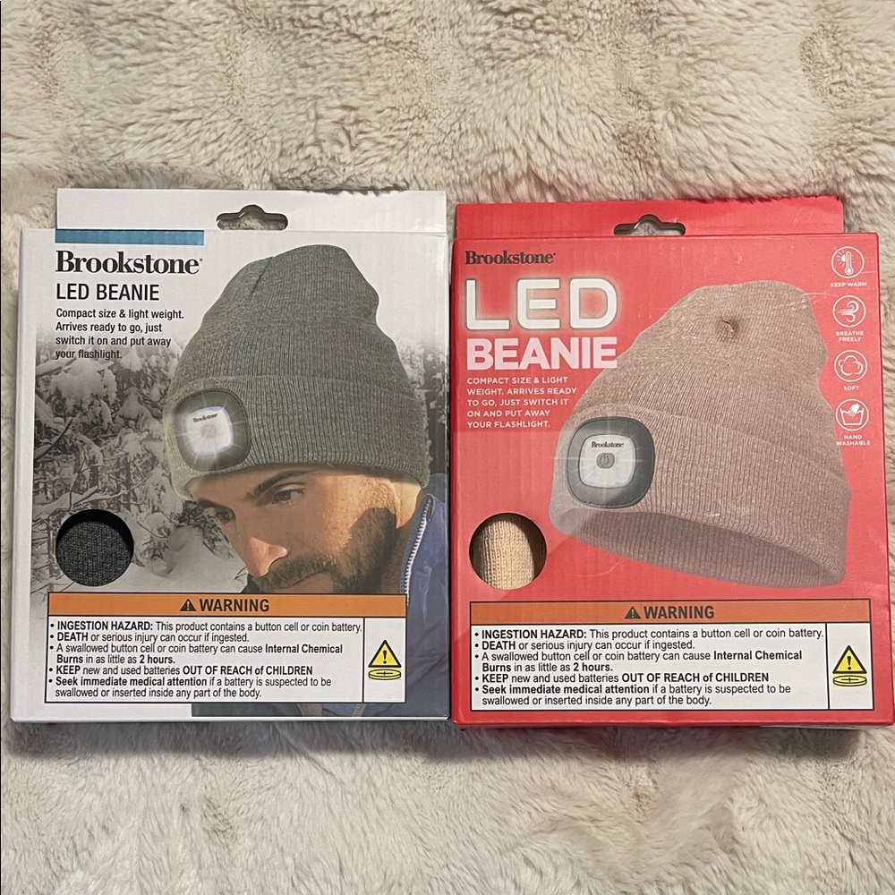 Brookstone LED Beanie - Gray or Pink